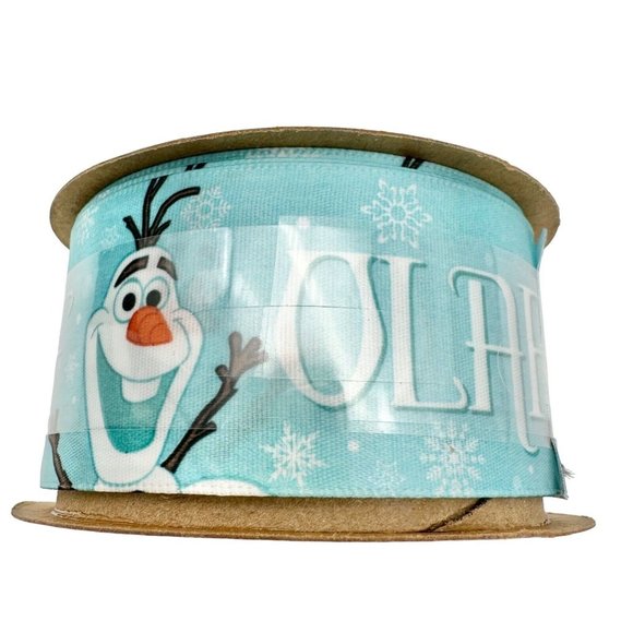 Offray Lot of 9 Spools Ribbon 1.5 inch x 9 feet Blue Disney Frozen Olaf NEW - Picture 4 of 4